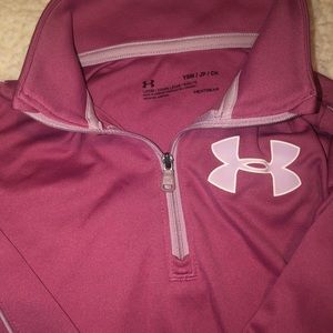 UA half zipped, silky pullover.